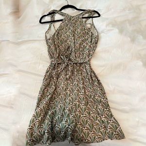 Anthropologie keyhole front halter neck romper - size small